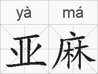 亚麻的拼音