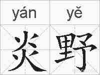 炎野的拼音