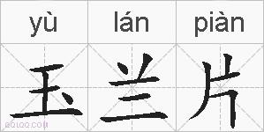 玉兰片的拼音