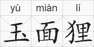 玉面狸的拼音