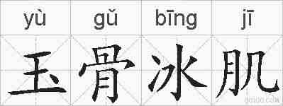 玉骨冰肌的拼音