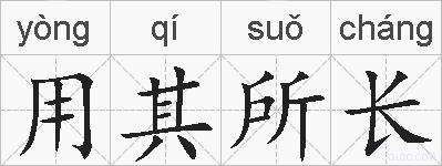 用其所长的拼音