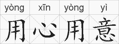 用心用意的拼音