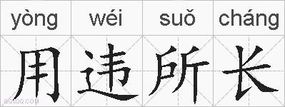 用违所长的拼音