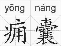 痈囊的拼音