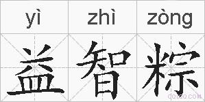 益智粽的拼音