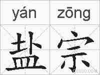 盐宗的拼音