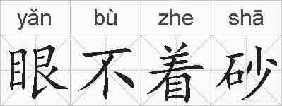 眼不着砂的拼音