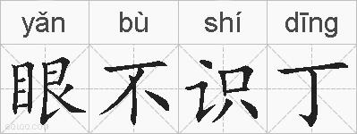 眼不识丁的拼音