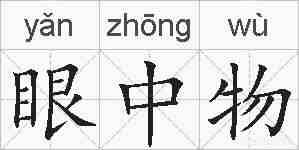 眼中物的拼音