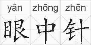 眼中针的拼音