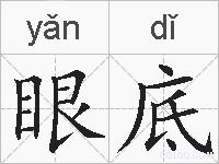 眼底的拼音