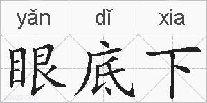 眼底下的拼音