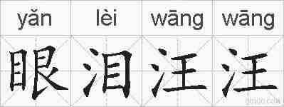 眼泪汪汪的拼音