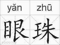 眼珠的拼音