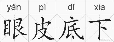 眼皮底下的拼音