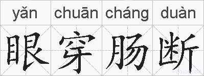 眼穿肠断的拼音