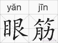 眼筋的拼音