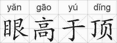 眼高于顶的拼音