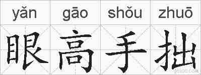 眼高手拙的拼音