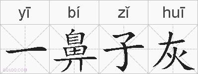 一鼻子灰的拼音