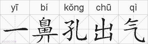 一鼻孔出气的拼音