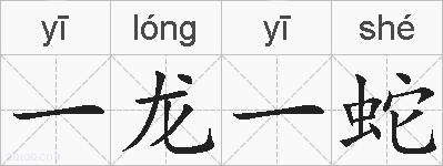 一龙一蛇的拼音