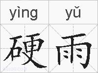 硬雨的拼音