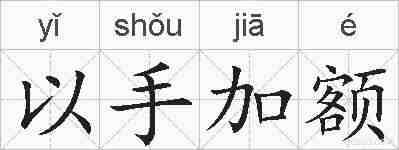 以手加额的拼音