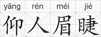 仰人眉睫的拼音
