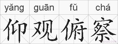 仰观俯察的拼音