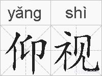 仰视的拼音