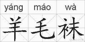 羊毛袜的拼音