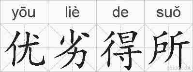 优劣得所的拼音