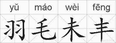 羽毛未丰的拼音