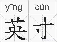 英寸的拼音