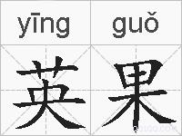 英果的拼音