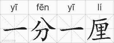 一分一厘的拼音
