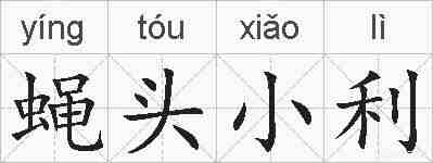 蝇头小利的拼音