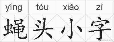蝇头小字的拼音