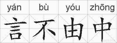 言不由中的拼音