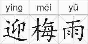 迎梅雨的拼音