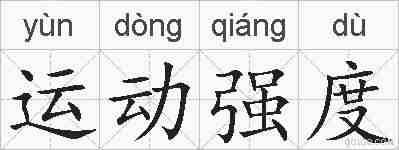 运动强度的拼音