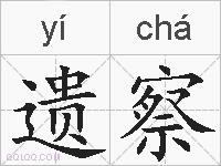 遗察的拼音