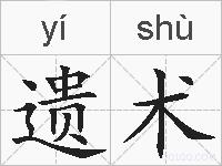 遗术的拼音