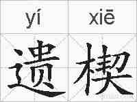 遗楔的拼音