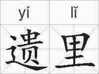 遗里的拼音