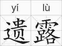 遗露的拼音