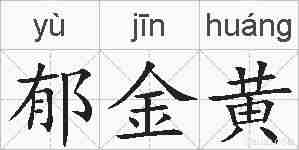 郁金黄的拼音
