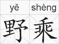 野乘的拼音
